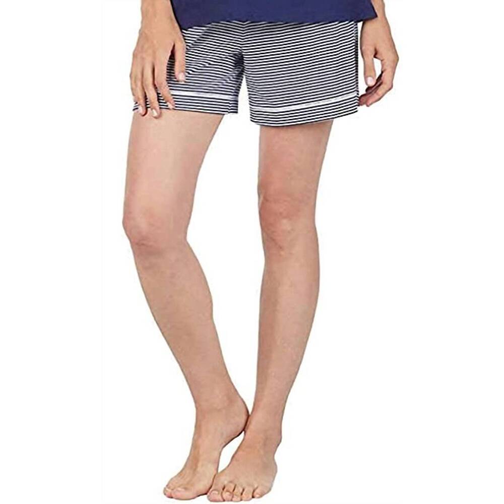 NEW CAROLE HOCHMAN women's striped shorts in blue stripe